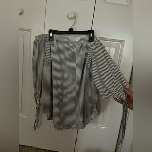 off the shoulder, half sleeve top- $10